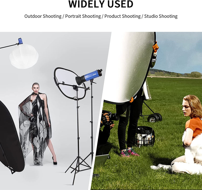 Photography Reflector Stand kit | 24x36 inches 5 in 1 reflectors with 78 inches Light Stands