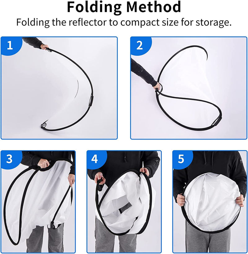 Photography Reflector Stand kit | 24x36 inches 5 in 1 reflectors with 78 inches Light Stands