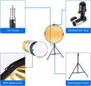 43" Photography Reflector with 6.5ft Light Stand | Handle Light Reflector for Photography | 5-in-1 Reflector