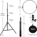 43" Photography Reflector with 6.5ft Light Stand | Handle Light Reflector for Photography | 5-in-1 Reflector