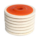 7 x 4.5" x 7/8" Wool Felt Disc Polishing Pads
