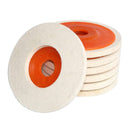7 x 4.5" x 7/8" Wool Felt Disc Polishing Pads