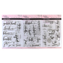 Stamp Simply Clear Stamps Writing Feelings Farmhouse Trio Words Of Encouragement Religious Christian | 4x6 Inch Sheets
