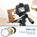 24" | 60cm | 5-in-1 Photography Reflector Light Reflectors for Photography Multi-Disc Photo Reflector