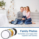 24" | 60cm | 5-in-1 Photography Reflector Light Reflectors for Photography Multi-Disc Photo Reflector