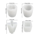 FEBX 4 Candle Molds Including Cylindrical 3D Santa Christmas Tree Gift Box For Scented Candle Making | Home Decor