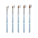 10 Pieces 3D Nail Brushes Set Nail Liner Ombre Brush Nail Painting Design Pen Brushes Acrylic Rhinestone Handles Nail Pens