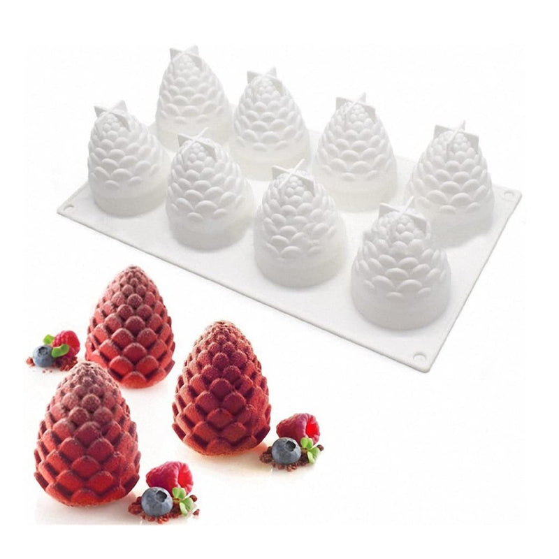 3D Pineapple Cake Mold | MoldFun Christmas Pine Cone Silicone Mold For Mousse Cake | Muffins | Chocolate | Ice Cubes