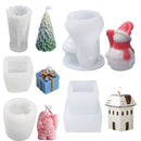 TOPEI Christmas Candle Silicone Mold | 5 3D Christmas Molds For Candles |   | Candle Making Kit | Handmade Candle Molds