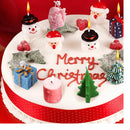 FEBX 4 Candle Molds Including Cylindrical 3D Santa Christmas Tree Gift Box For Scented Candle Making | Home Decor