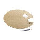 Artlicious | Over-Sized Oval Shaped Wooden Palette | 11.75 inch x 15.75 inch