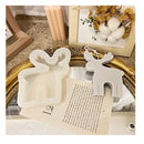 TOPYS Christmas Elk Silicone Candle Mold | Soap Mold With Wool Thread And 8 Bells | Christmas Theme Resin Mold For Home Party Decoration