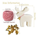 TOPYS Christmas Elk Silicone Candle Mold | Soap Mold With Wool Thread And 8 Bells | Christmas Theme Resin Mold For Home Party Decoration