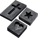 3 Pieces Heart Star Cross Graphite Casting Ingot Mold Metal Refining Scrap Melting Casting Mould