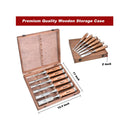 EZARC Hand-operated Chisels Wood Chisel Tool Sets | 6 Pieces Chrome Vanadium and Hard Ashtree Handle Woodworking Chisel