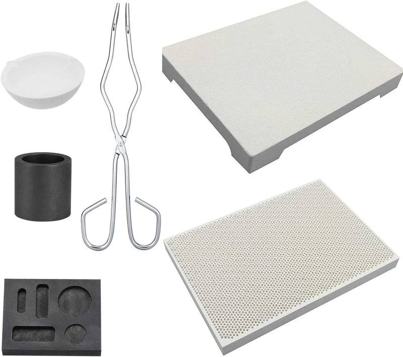 6pcs Graphite Crucible Set | Ingot Mold Set High Purity Graphite Torch Melting Casting Kit