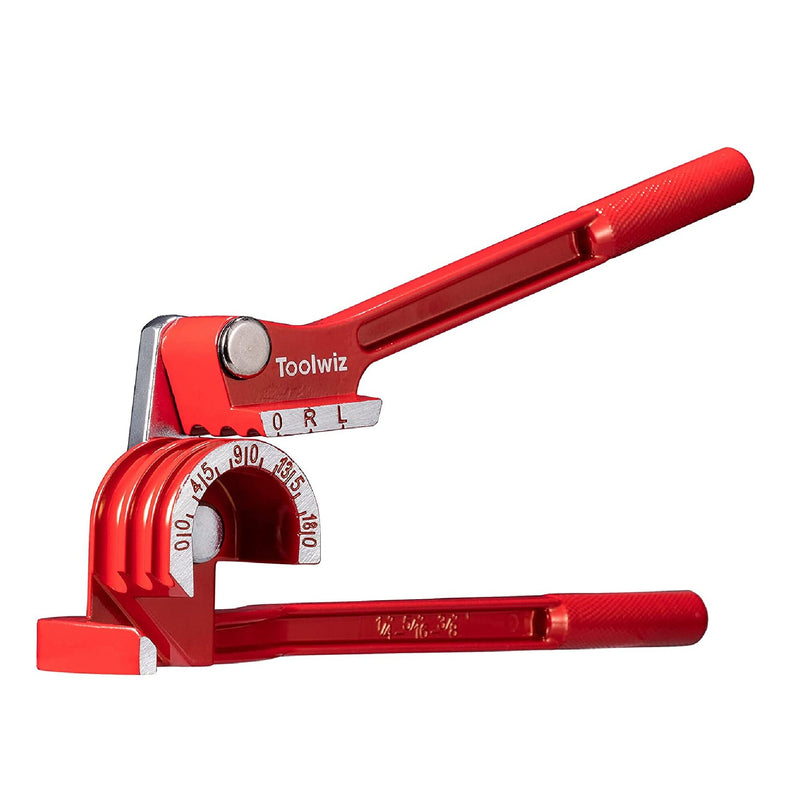 3 In 1 Tube Bender 5/16 1/4 3/8 Inch 180 Degree Manual Pipe Bending Tool For DIY Refrigeration Color  Red