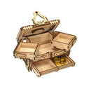 Uguter 3D Wooden Puzzle Antique Jewel Box | Music Box Kit | DIY Home Decoration | Laser-Cut Mechanical Model