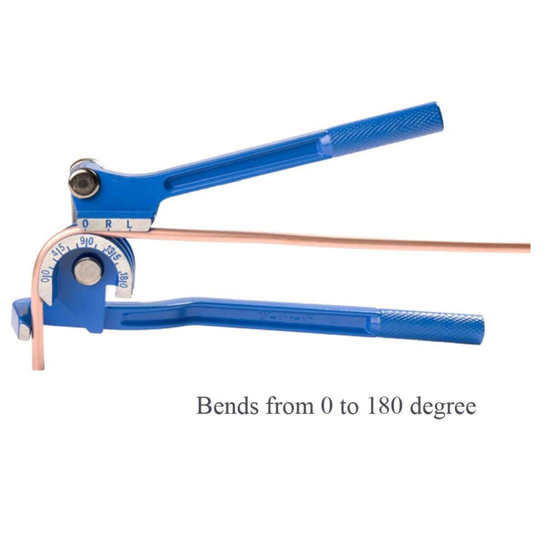 Wostore 180 Degree Tubing Bender for 1/4 5/16 and 3/8 Inch Copper Aluminum Stainless Steel Thin Blue