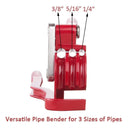 Wostore 180 Degree Tubing Bender For 1/4 5/16 and 3/8 Inch Copper Aluminum Stainless Steel Thin Red
