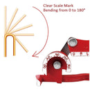 Wostore 180 Degree Tubing Bender For 1/4 5/16 and 3/8 Inch Copper Aluminum Stainless Steel Thin Red
