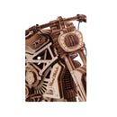 Wood Trick Motorcycle w/Rubber Band Motor | Rides up to 16ft | 3D Wooden Puzzle