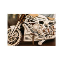 Wood Trick Motorcycle w/Rubber Band Motor | Rides up to 16ft | 3D Wooden Puzzle