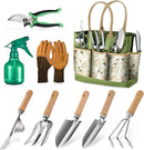 Grenebo Gardening Tools | Gardening Gifts for Women |  9-Piece Heavy Duty Garden Tool Set