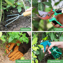 Grenebo Gardening Tools | Gardening Gifts for Women |  9-Piece Heavy Duty Garden Tool Set