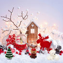 26pcs Mini Christmas Ornaments Set for Christmas Small Tree Decoration 3-D Resin Miniature Ornaments Figures for Advent Calendar DIY Snow