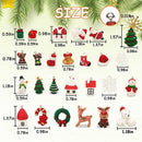 26pcs Mini Christmas Ornaments Set for Christmas Small Tree Decoration 3-D Resin Miniature Ornaments Figures for Advent Calendar DIY Snow