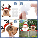 4 Pcs Christmas Fence Peeker Decoration Peeking Garden Yard Decorations Fence Decorations Xmas Outdoor Garden