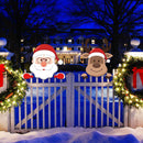 4 Pcs Christmas Fence Peeker Decoration Peeking Garden Yard Decorations Fence Decorations Xmas Outdoor Garden