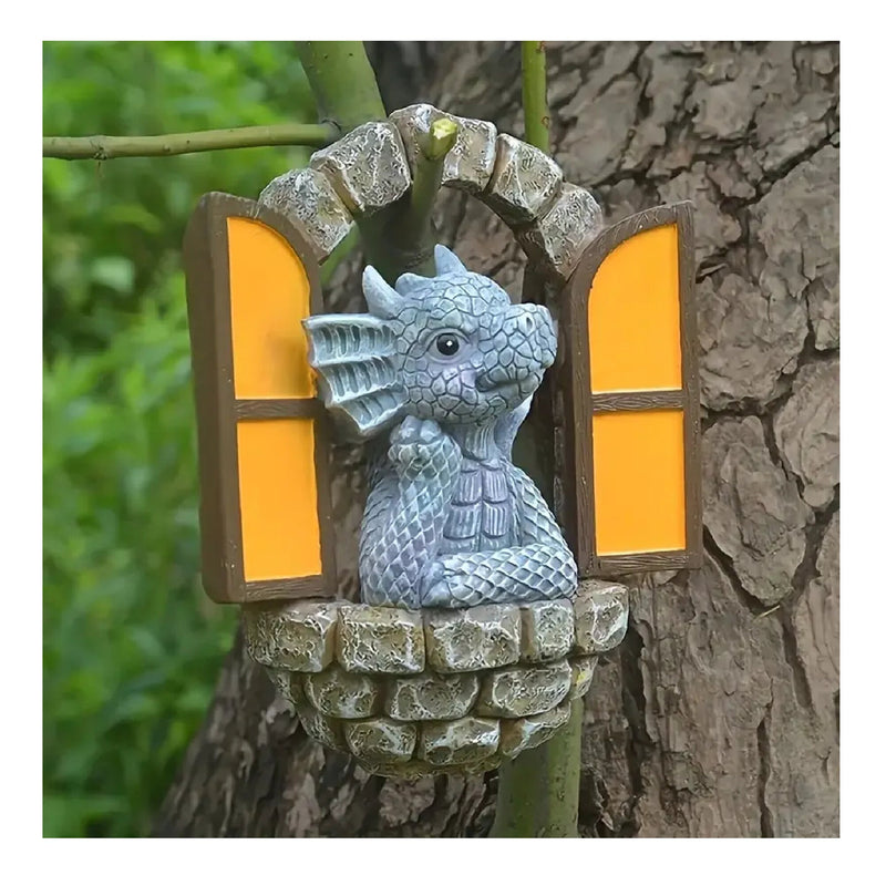 New Product Dinosaur Climbing Window Decoration Resin