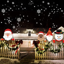 4 Pcs Christmas Fence Peeker Decoration Peeking Garden Yard Decorations Fence Decorations Xmas Outdoor Garden