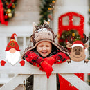 4 Pcs Christmas Fence Peeker Decoration Peeking Garden Yard Decorations Fence Decorations Xmas Outdoor Garden