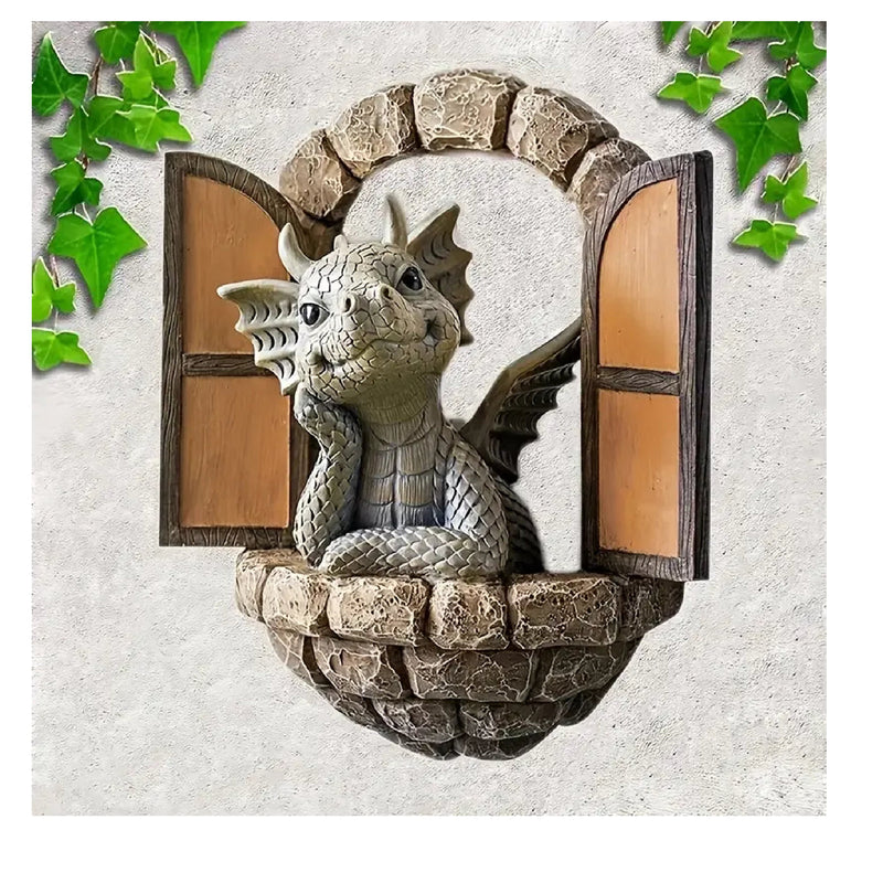 New Product Dinosaur Climbing Window Decoration Resin