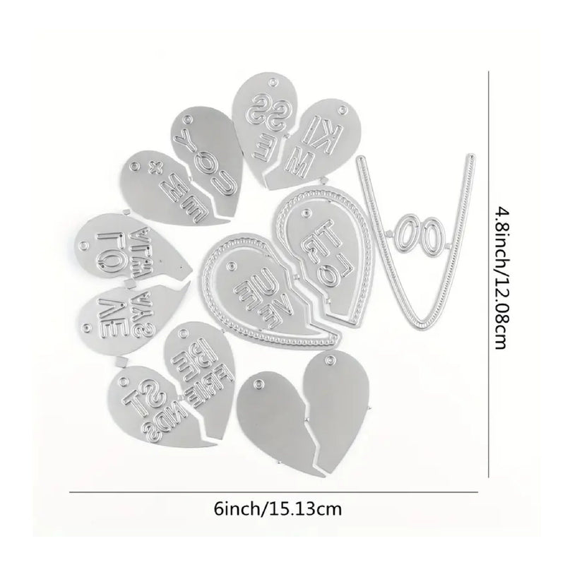 1Pc Heart Frame Cutting Dies For DIY Embossing Card Making