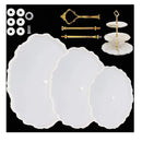 5.9", "7.9" and "9.8" Inch Flower Wave Tray Plate Silicone Epoxy Molds