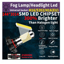 2 Pcs 5202 Led Fog Lamp Bulbs | Bright White Car Driving Lamp