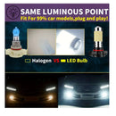 2 Pcs 5202 Led Fog Lamp Bulbs | Bright White Car Driving Lamp