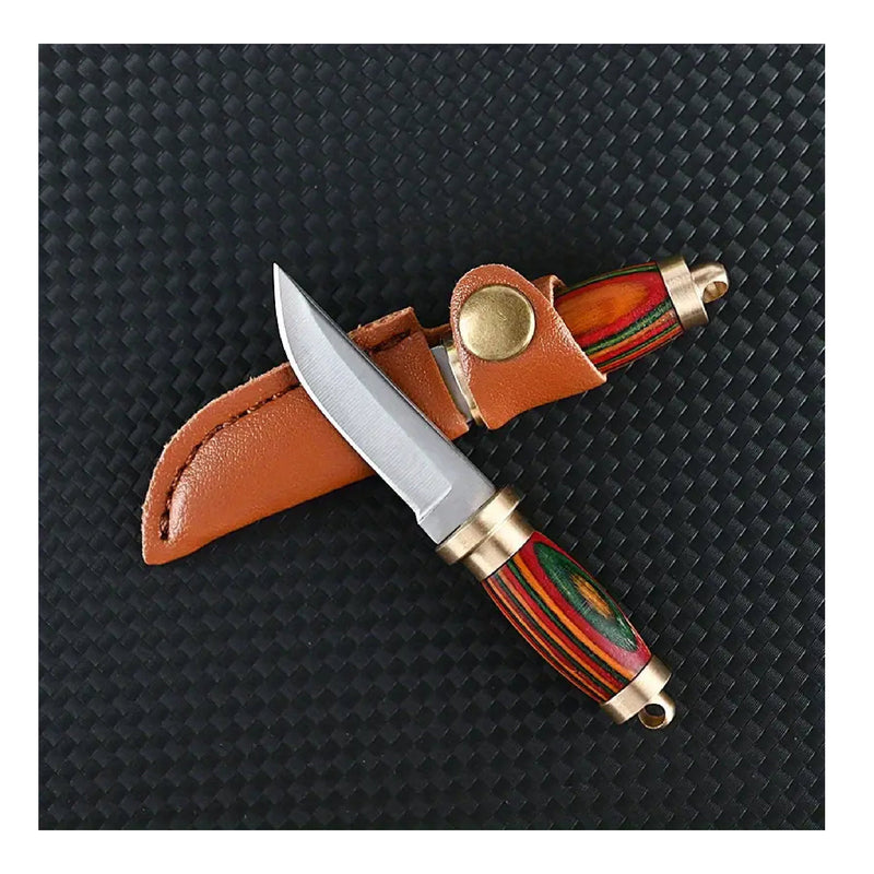 Sharp Brass Color Mini Wood Knife For Outdoor Camping