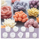 Succulent Silicone Mold | Candle Molds | Resin Mold | 9 Pieces 3D Succulents Cactus Candle Silicone Mold For Scented Candles