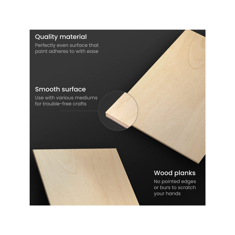 MDF Wood Planks for Craft | 6 Pieces | 9x13 Inches | Smooth Unfinished Wooden Pieces