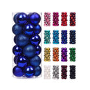 Emopeak 24Pcs Christmas Balls Ornaments for Xmas Christmas Tree | Shatterproof Christmas Tree Decorations Hanging Ball | Size 1.2"-3.1CM