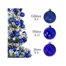 Emopeak 24Pcs Christmas Balls Ornaments for Xmas Christmas Tree | Shatterproof Christmas Tree Decorations Hanging Ball | Size 1.2"-3.1CM
