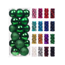 Emopeak 24Pcs Christmas Balls Ornaments for Xmas Christmas Tree | Shatterproof Christmas Tree Decorations Hanging Ball | Size 1.2"-3.1CM