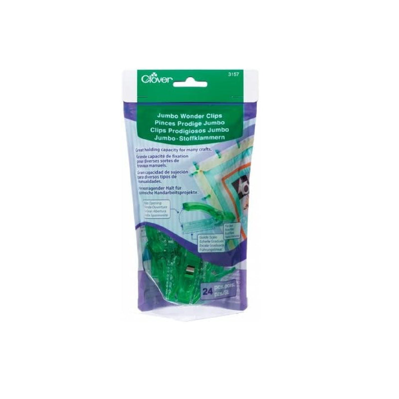 Clover 3157 Jumbo Wonder Clips-24/Pkg