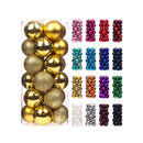 Emopeak 24Pcs Christmas Balls Ornaments for Xmas Christmas Tree | Shatterproof Christmas Tree Decorations Hanging Ball | Size 1.2"-3.1CM