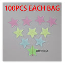 100pcs Luminous Star Sticker 1.18 Inch With Foam Glue
